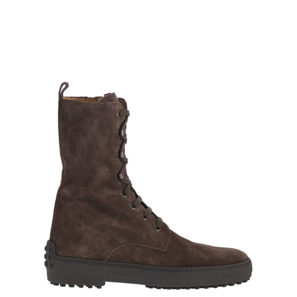 Tod's Women Calfskin Suede Lace-Up Boots